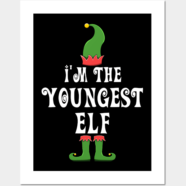 Youngest Elf Costume for Matching Family Christmas Group Wall Art by jkshirts